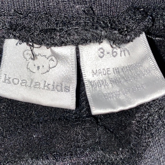 Koala Kids black joggers pants size 3-6 months - Picture 2 of 3
